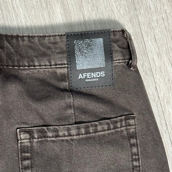NWT Afends - Shelby - Women's Organic Cotton Wide Leg Brown Denim Jeans - 26x28 - Picture 3 of 16